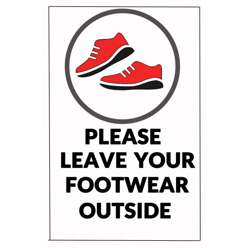 Leave your footwear outside Logos