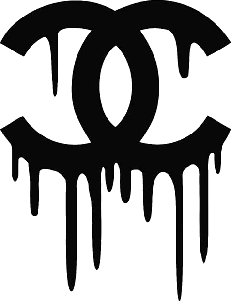 Stencil Chanel Drip Logo