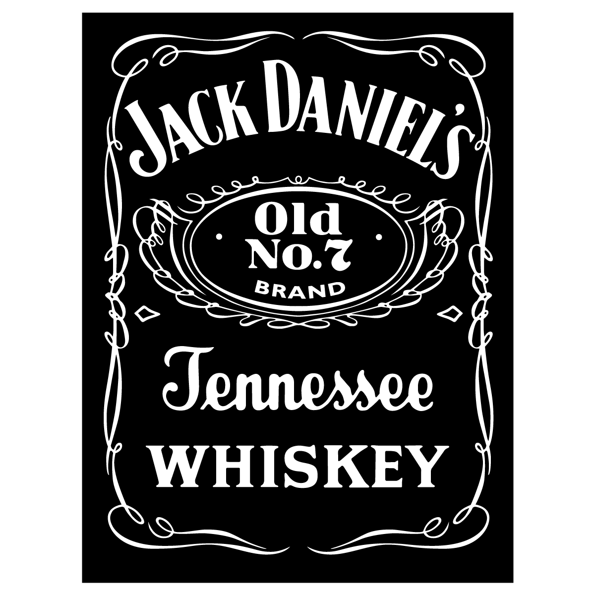 Vector Jack Daniels Logo Stencil