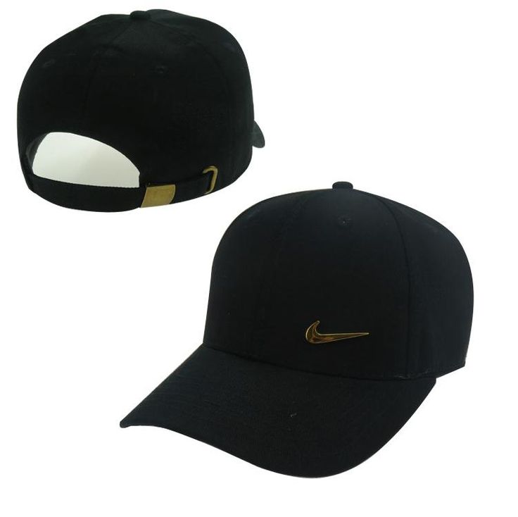 nike black and gold hat