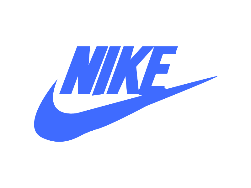 neon blue nike sign