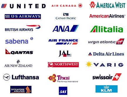 Asian airlines list Logos