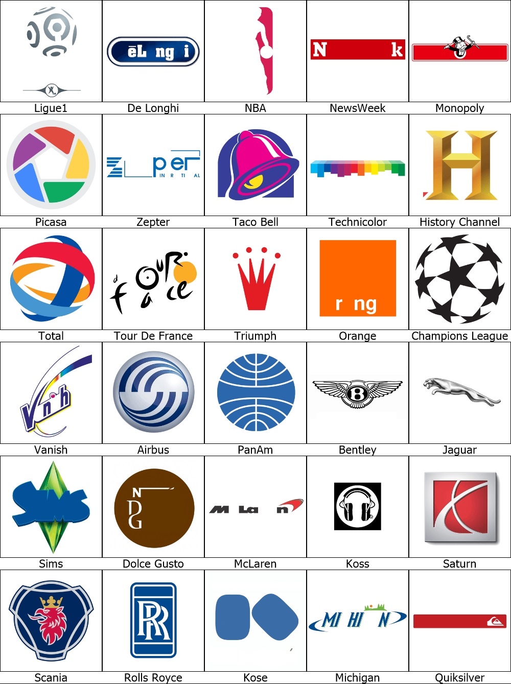 Juego Logo Quiz Logos De Marcas Con Nombres Logos Y S - vrogue.co